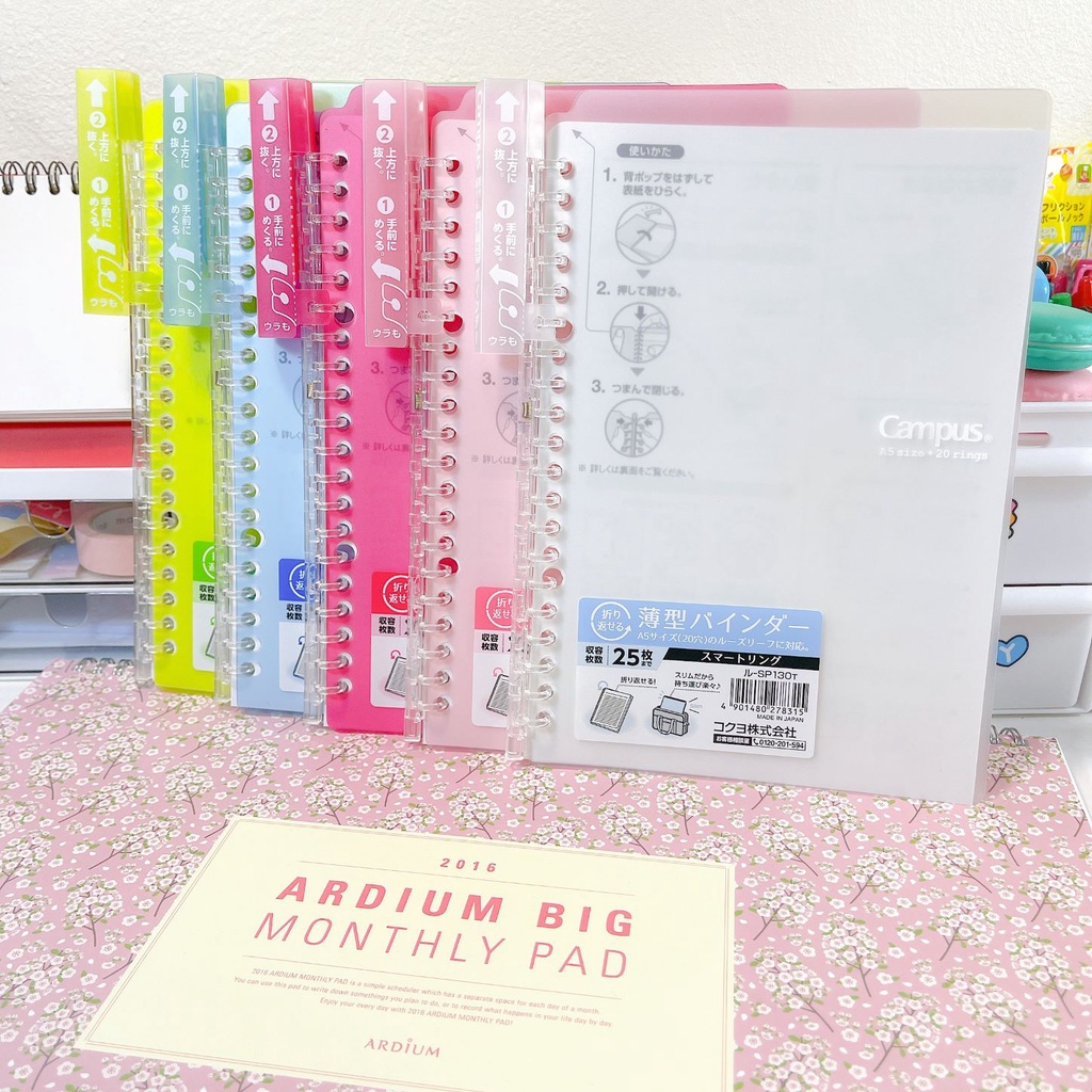 Kokuyo Campus A5 Refillable Notebook Smart Ring Binder A5 20 Holes