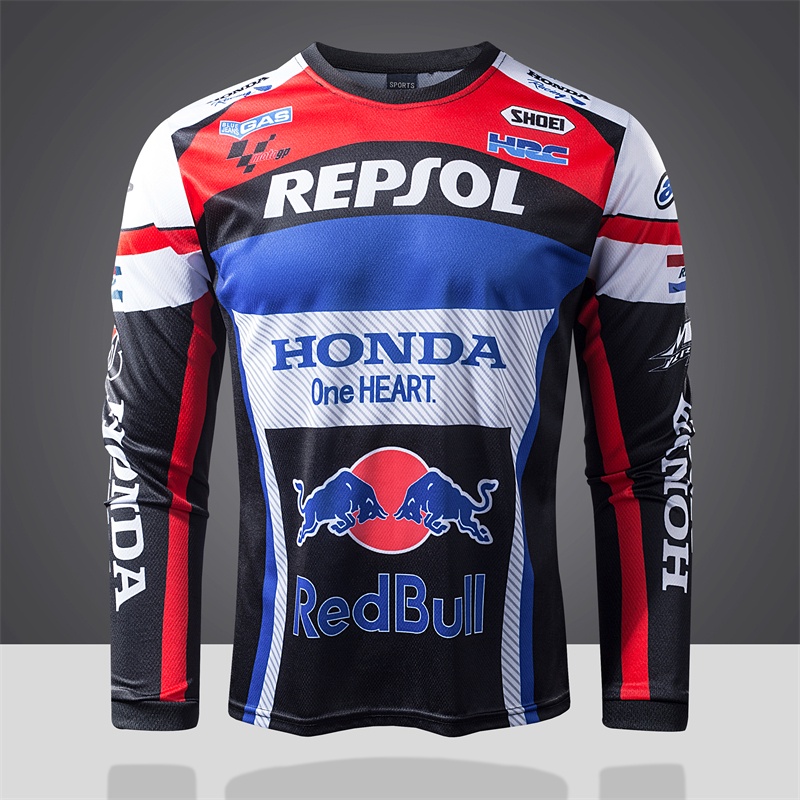 HONDA Motorcycle Jersey shirt apparels Long Sleeve cycling for men New
