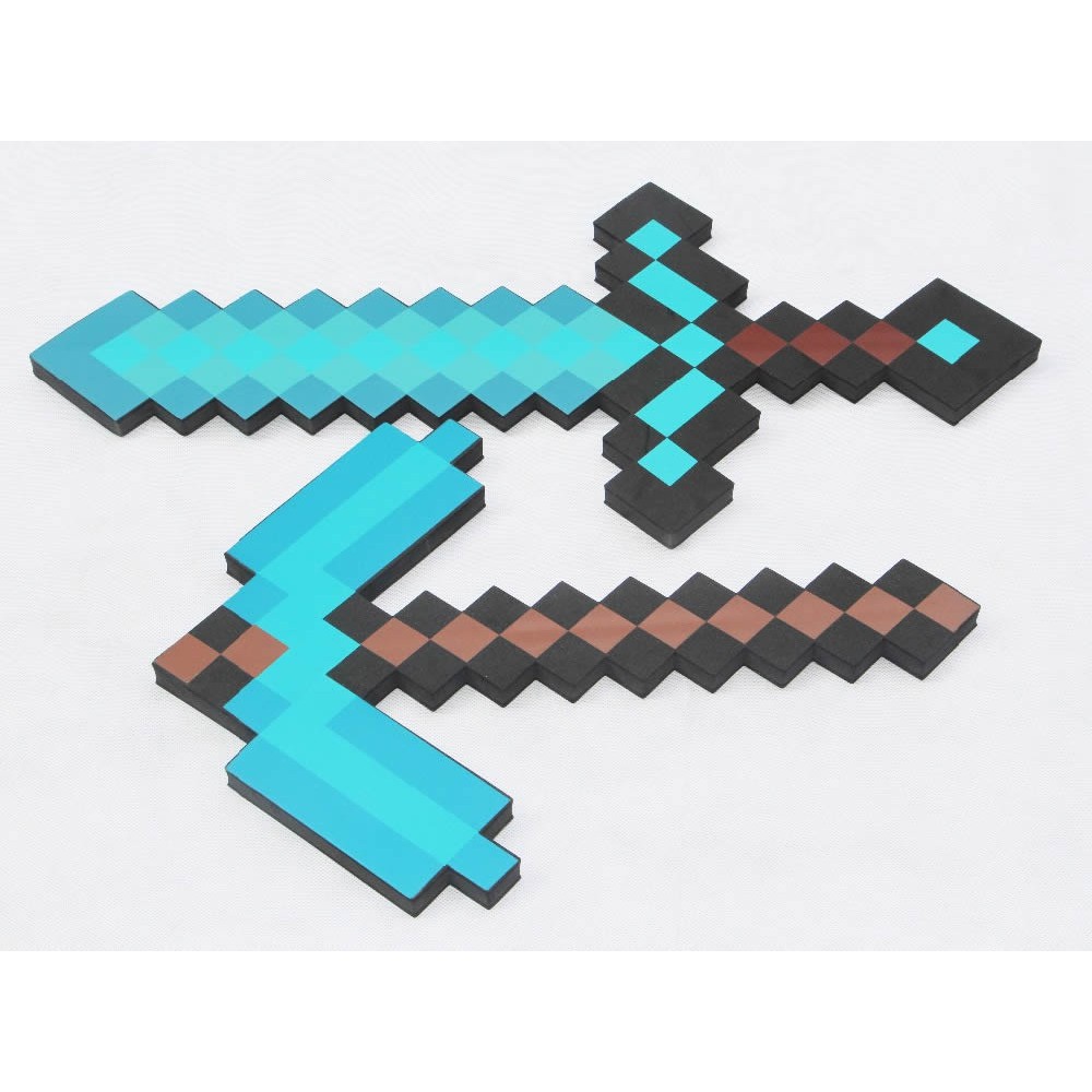 minecraft toy sword and pickaxe