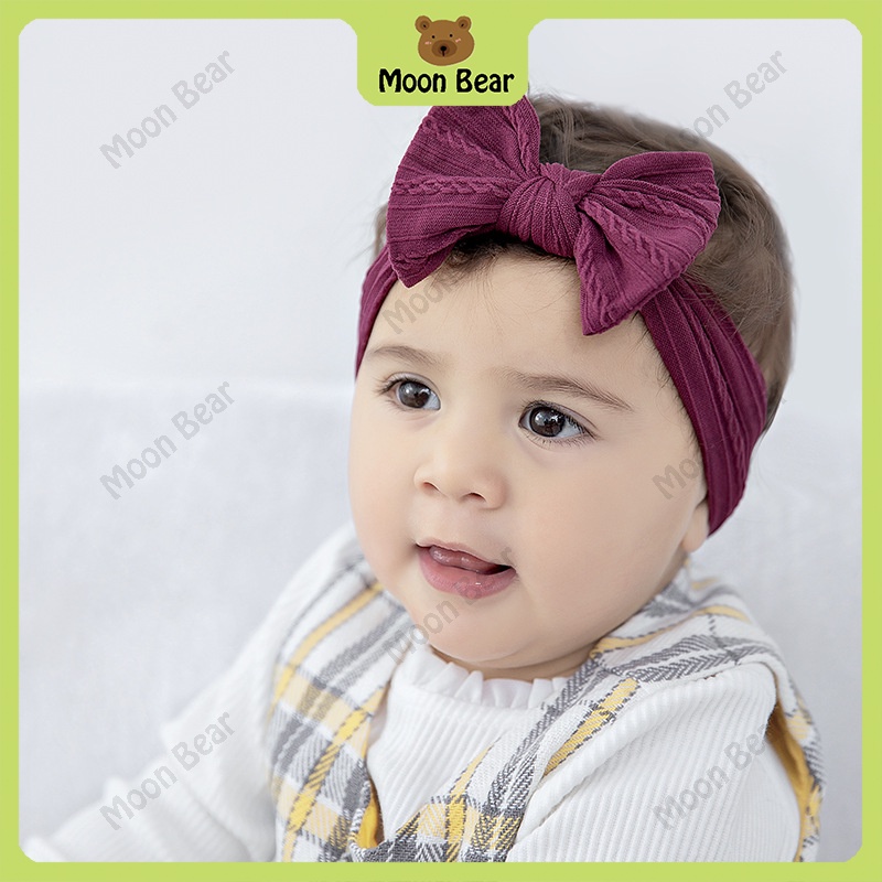 Baby Girl Bow Headbands Newborn Hairband Baby Turban Knotted Headband Nylon  Elastic Headwraps for Children Hair Accessories | Shopee Philippines
