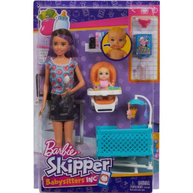 barbie skipper babysitter set