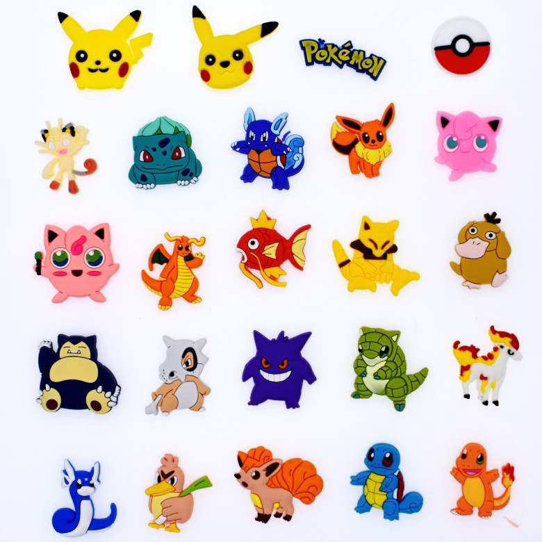 Fashion Crocs Jibbitz Creative Cute Pokemon Pikachu Cartoon Pattern