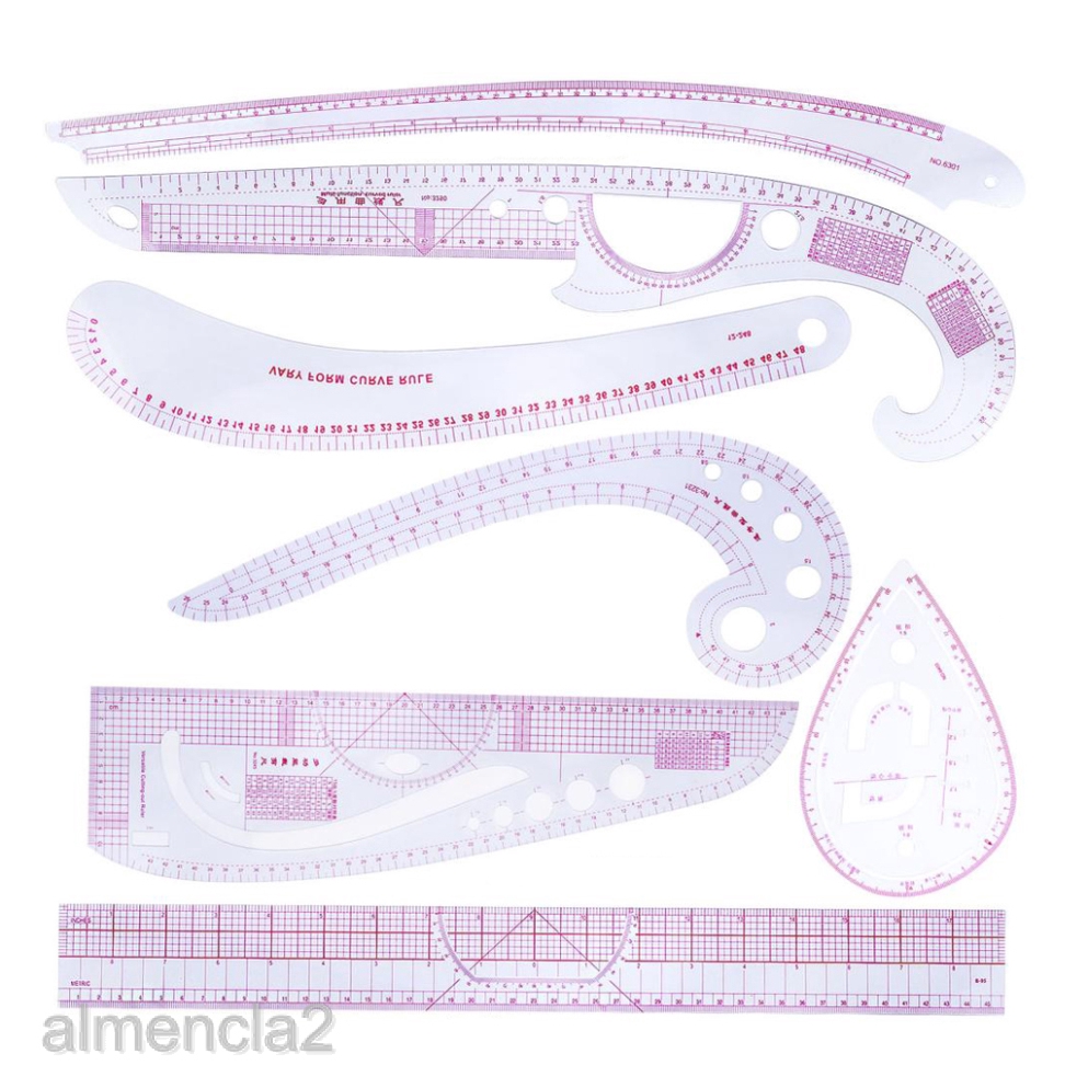 Sewing Tools 7 Stlye Sew French Curve Metric Shaped Ruler Measure for