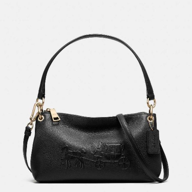 COACH Embossed Horse and Carriage Crossbody Bag Black Shopee Philippines