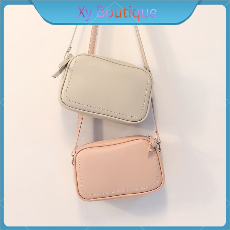 Women Simple Plain Style Women's Sling Bag Shoulder Bag Small Sling Bag ...