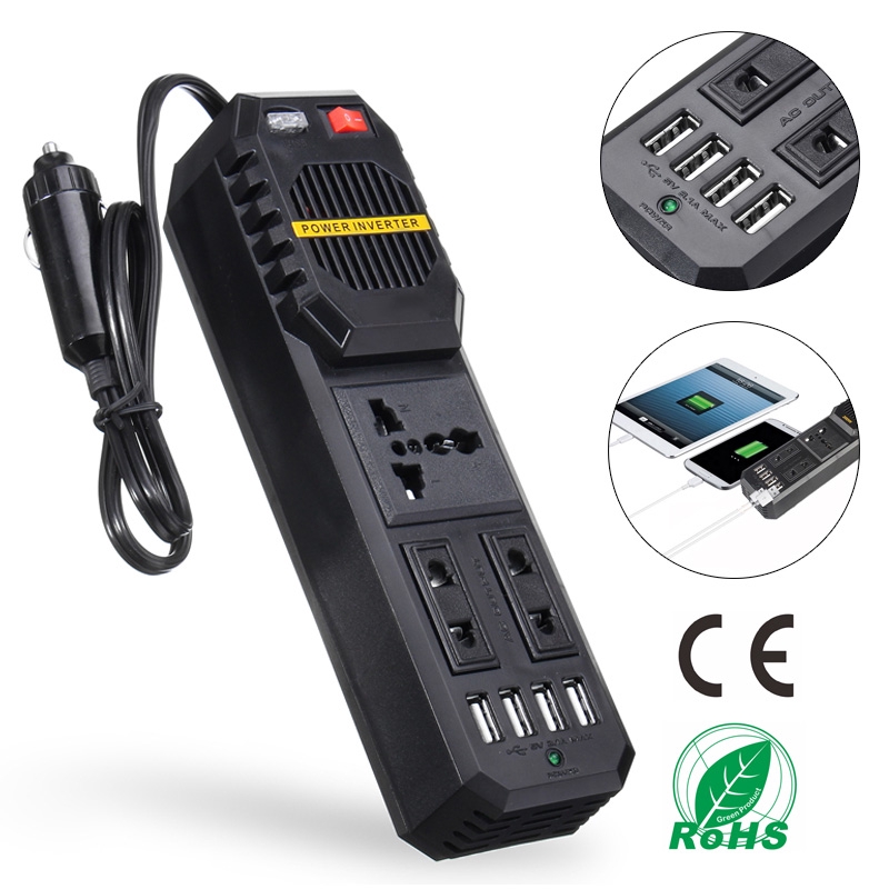 200W Car Power Inverter DC 12V to 220V AC Converter 5V