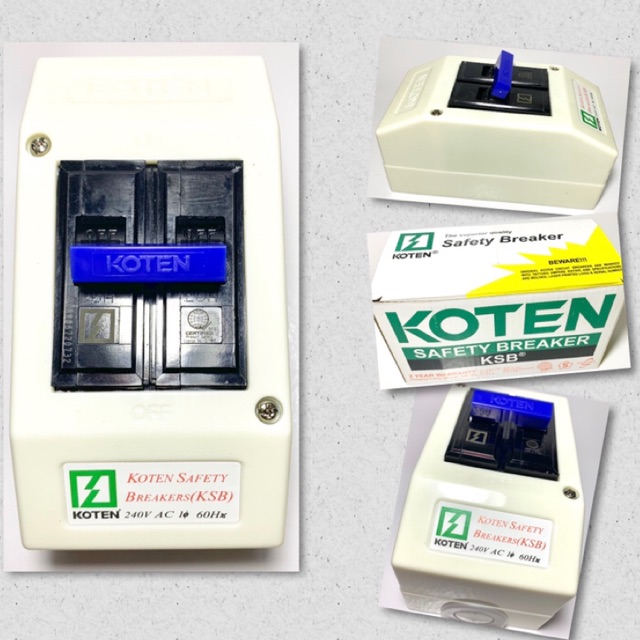 Koten Ksb 2 Pole Circuit Breaker With Housing Shopee Philippines