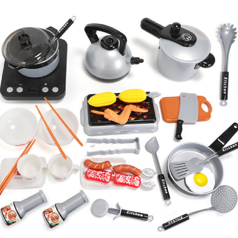 Hot Children Kitchen Cooking Game Pretend Role Play Toy Cookware Set Gift 13PCs