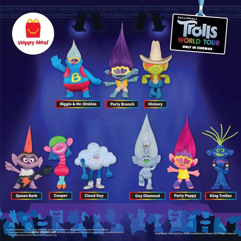 Trolls World Tour McDonalds Happy Meal Toys | Shopee Philippines