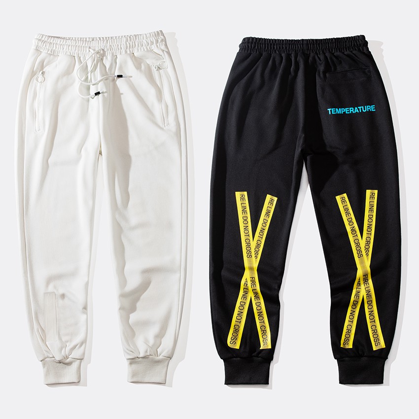 off white yellow sweatpants