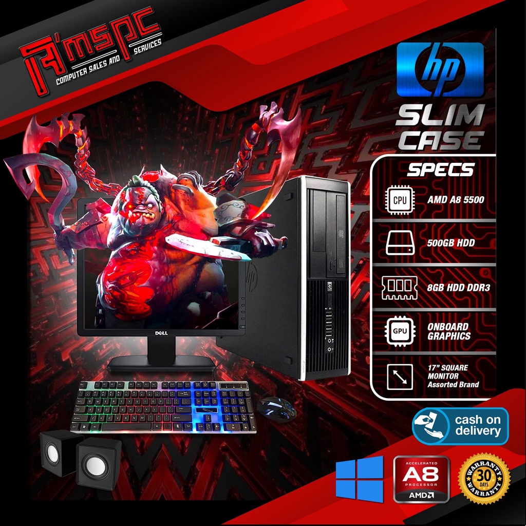 Desktop Amd A8 5500 8gb Ram Ddr3 500gb Hdd Amd Radeon 7480 Onboard Graphic Shopee Philippines