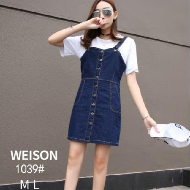 jumper dress denim ootd
