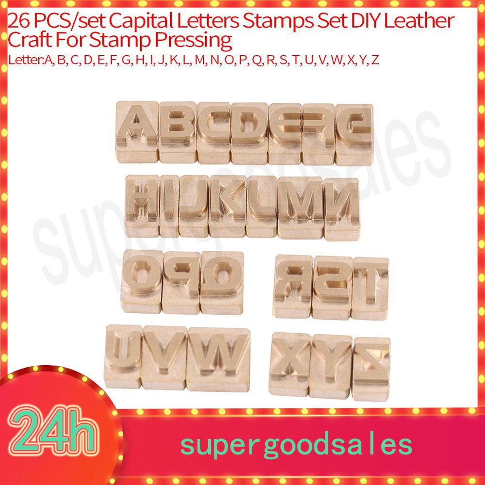 26 Pcs Set Capital Letters Stamps Set Diy Leather Craft Shopee Philippines