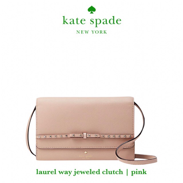 SALE! Kate Spade Laurel Way Jeweled Clutch Crossbody | Shopee Philippines