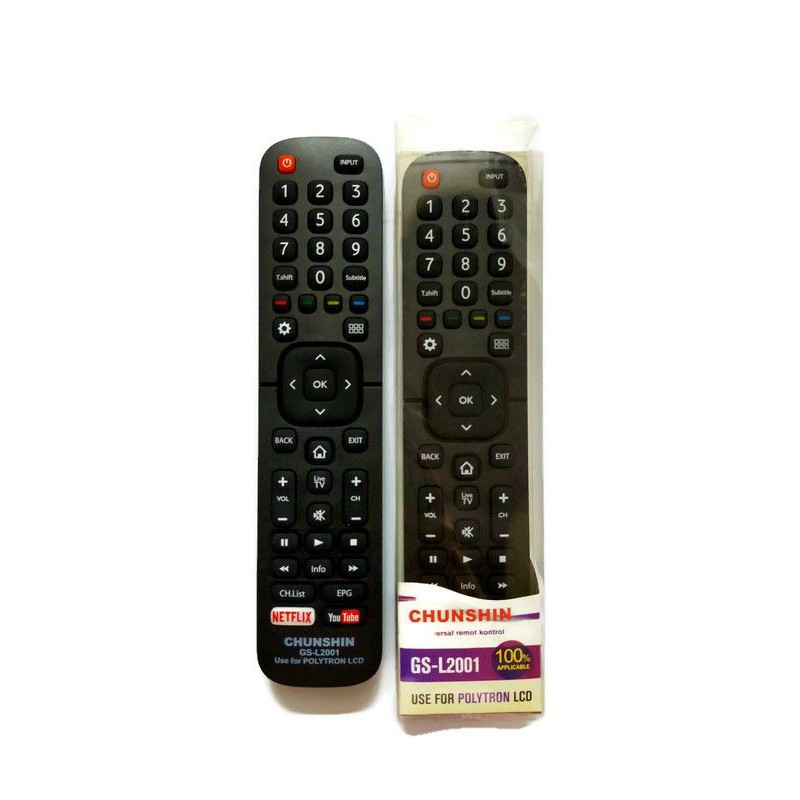 Polytron Smart TV LCD Remote with Youtube and Netflix Button Shopee