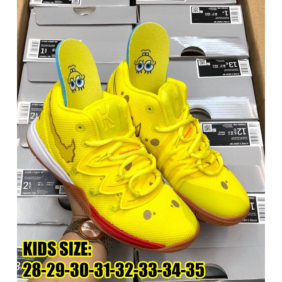 kyrie spongebob youth shoes