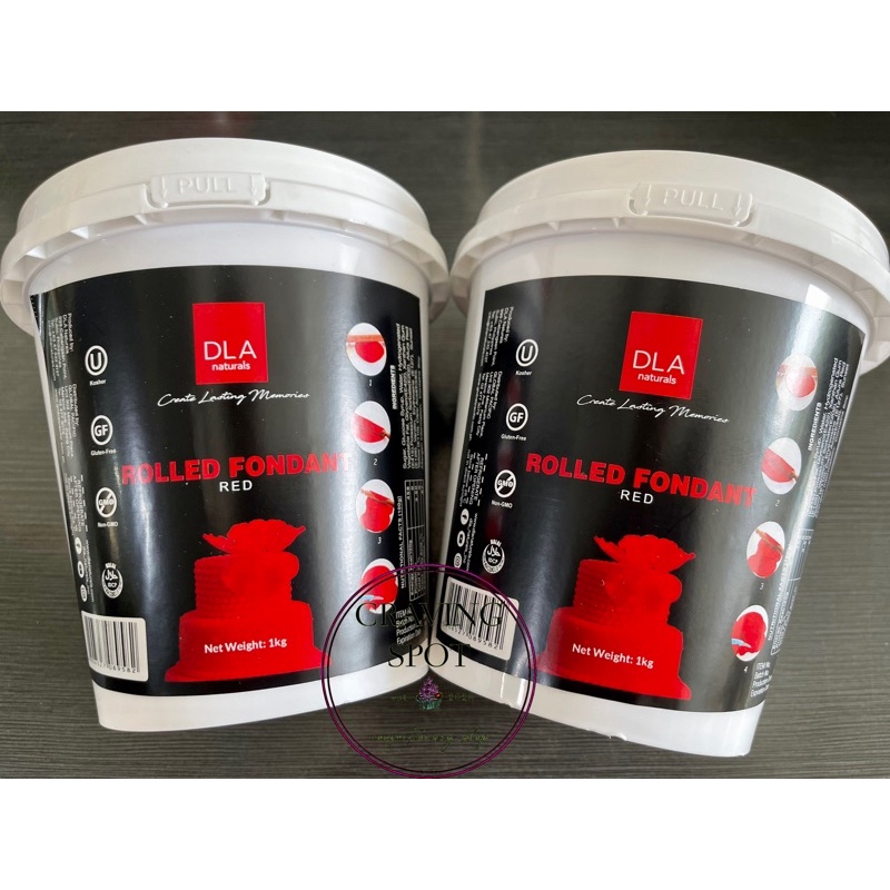 DLA FONDANT DOUGH RED 1KG /Expiration Date OCTOBER 2022 Shopee