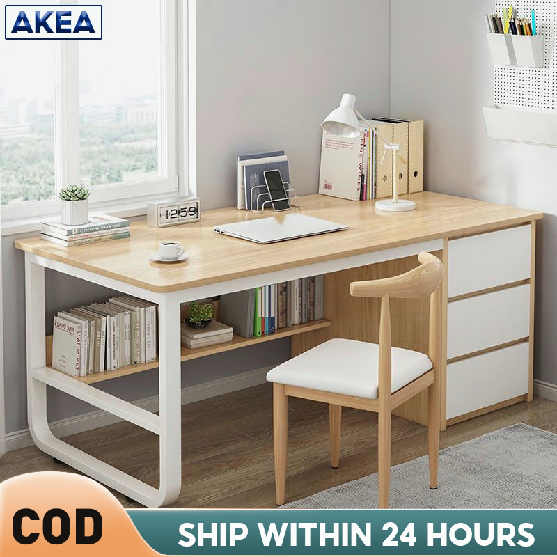 100/120/140cm Office Table with Drawer Study Table Computer Table Desk