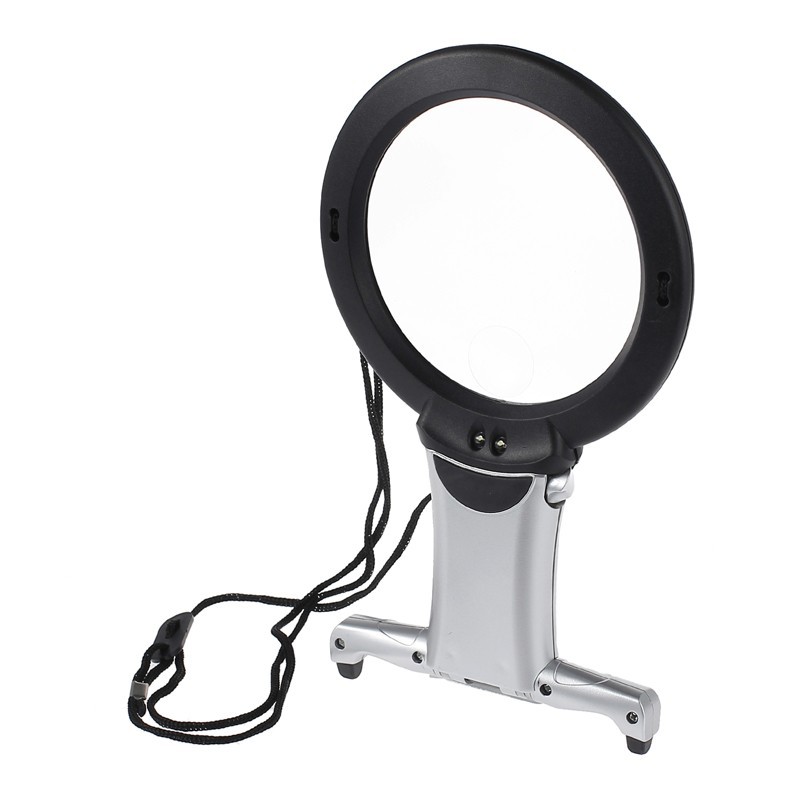 giant large hands free magnifying glass with light led magnifier