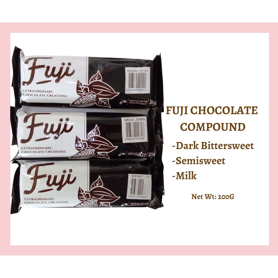 FUJI Chocolate Compound 200g (Dark Bittersweet Milk Semisweet