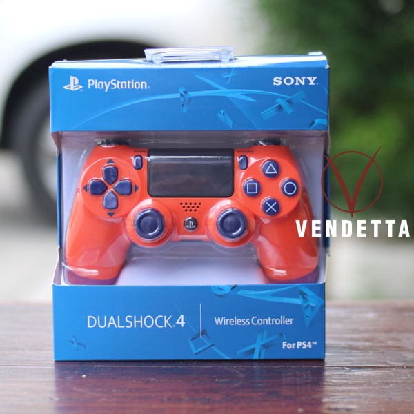 dualshock 4 wireless controller sunset orange