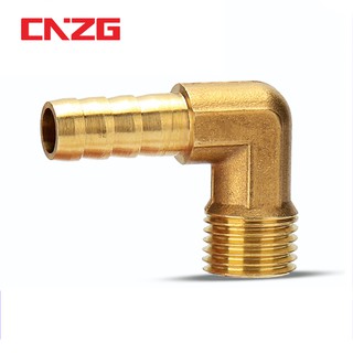 6/8/10/12/16/19mm 1/4 1/8 1/2 3/8" BSP Male Thread Brass Hose Barb Fitting Elbow 