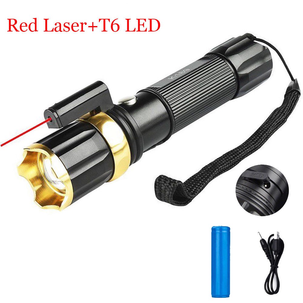 Tactical Military LED Flashlight Torch 50000LM Zoomable Outdoor AAA battery lamp