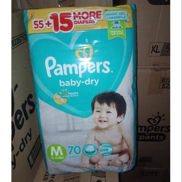 Pampers Baby Dry Tape Medium 70pcs Shopee Philippines