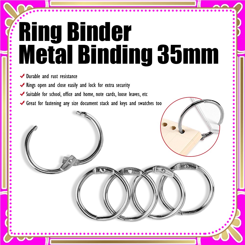 (10pcs.) Ring Binder Metal Binding 35mm Shopee Philippines