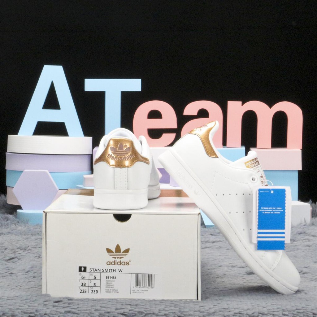 altijd wees stil kanker Adidas STAN SMITH W Casual skateboard shoes for women White/Rose Gold |  Shopee Philippines