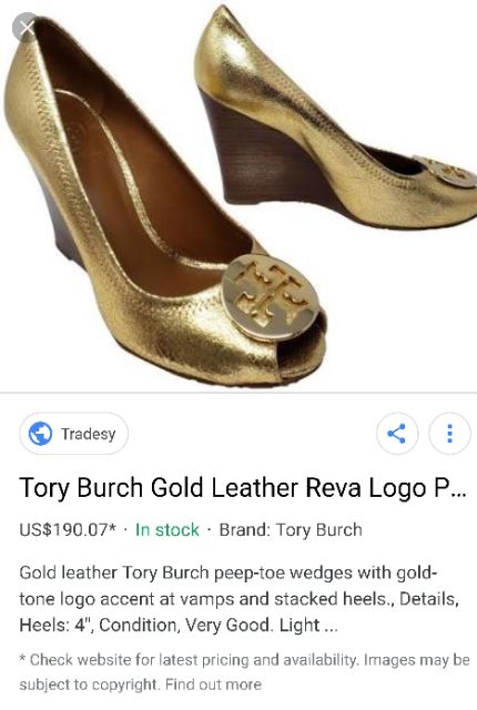 tory burch gold shoes