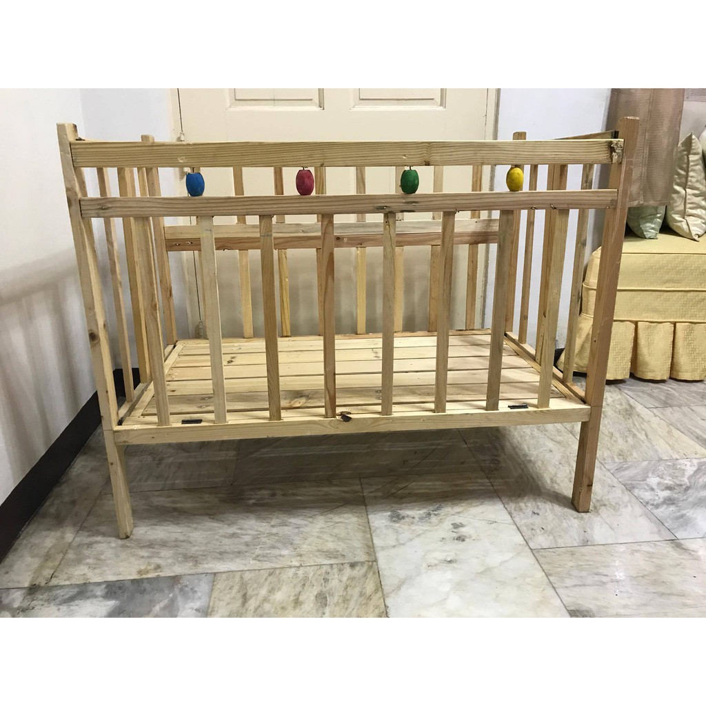 Wooden Baby Crib Dropdown Shopee Philippines