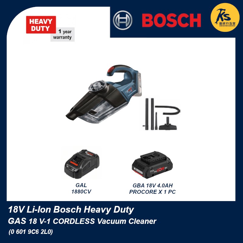 BOSCH 18V Cordless Vacuum Cleaner GAS 18V1 Professional Shopee