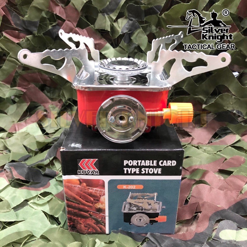 portable card type stove square outdoor folding camping stove