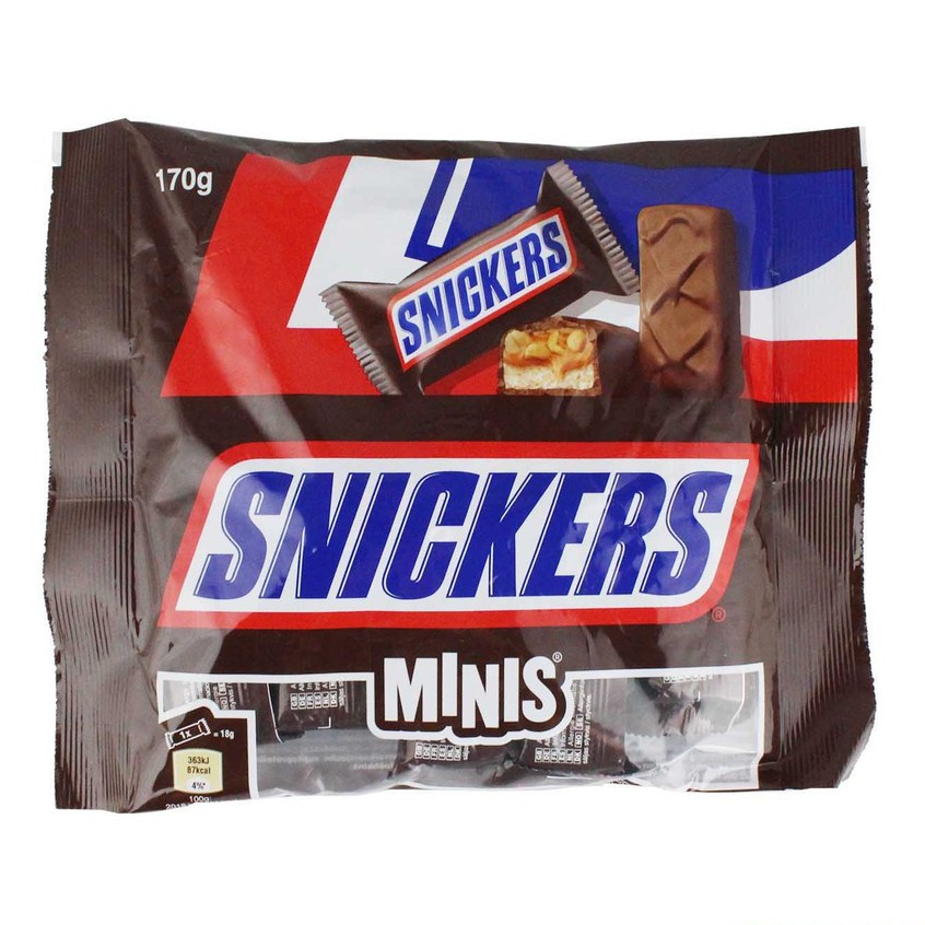 Snickers Minis 170g Mars Twix Kitkat Milk Chocolate Candy Snacks