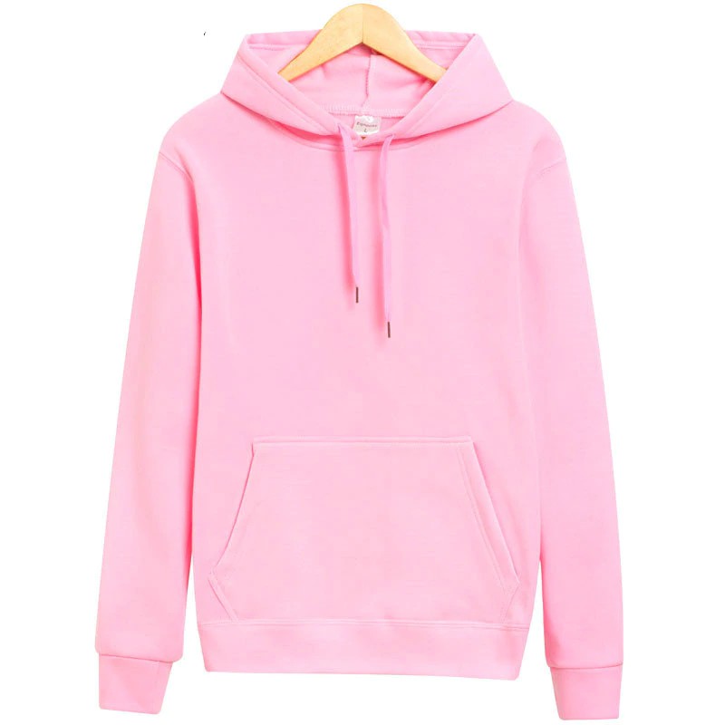 pink plain hoodie