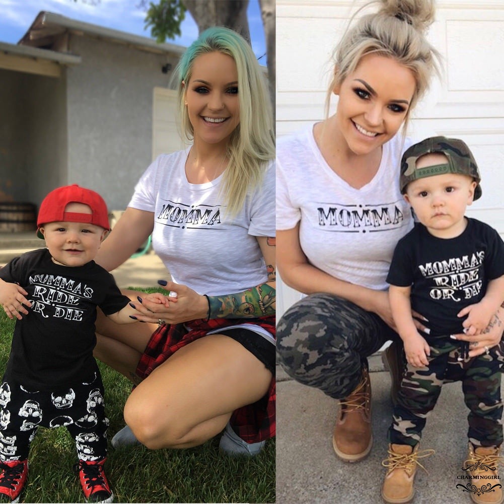 mom and baby boy matching shirts