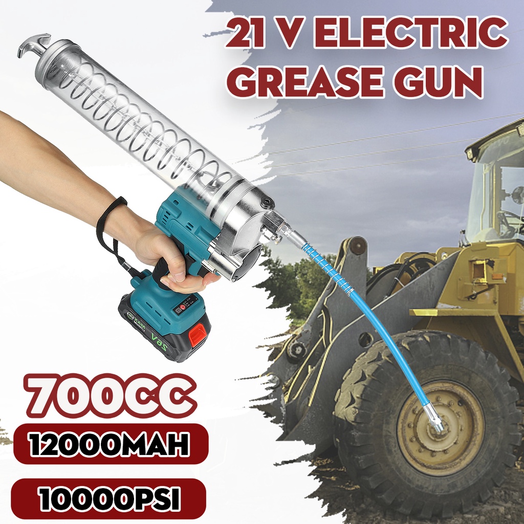 700CC Cordless Electric Grease Gun Rechargeable High Pressure Excavator