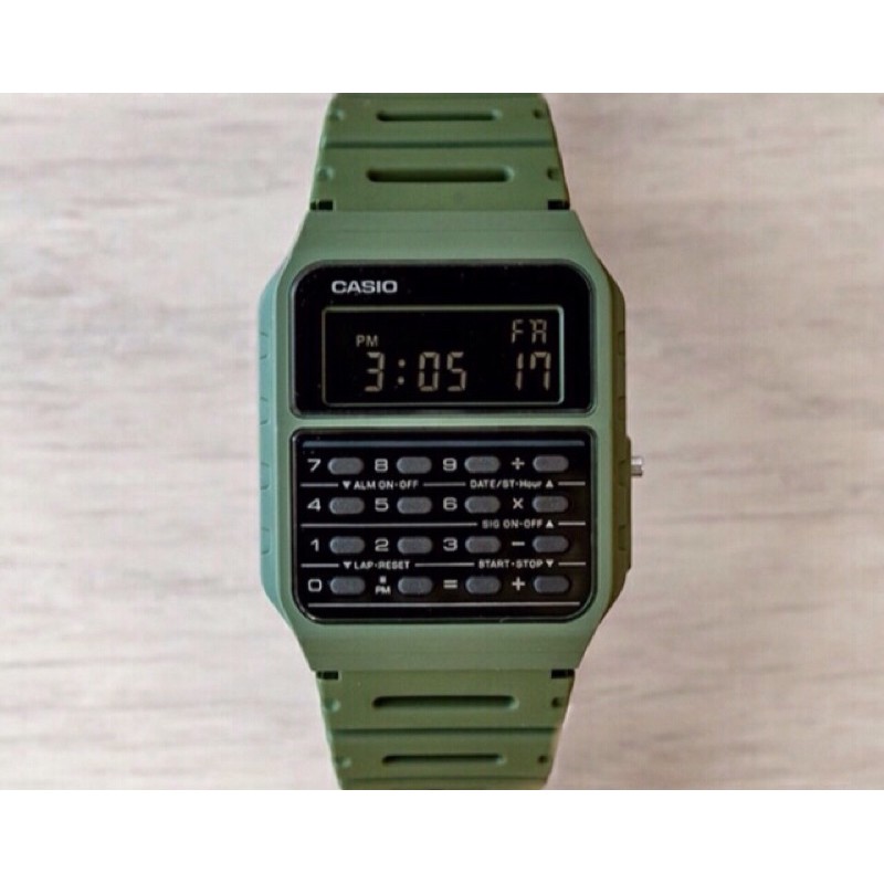 Casio Ca 53wf 3b Calculator Watch Ca53wf 3b Vintage Digital Quartz Ca53 Green Shopee Philippines