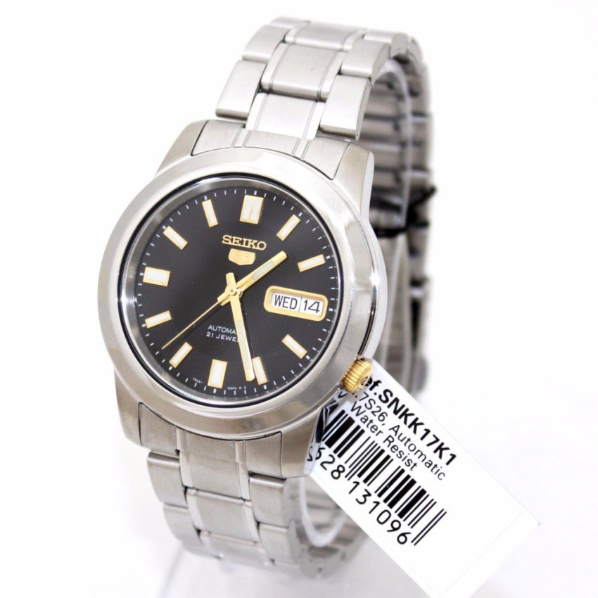 Seiko 5 Black Dial SS Automatic Men's Watch SNKK17K1 | Shopee Philippines