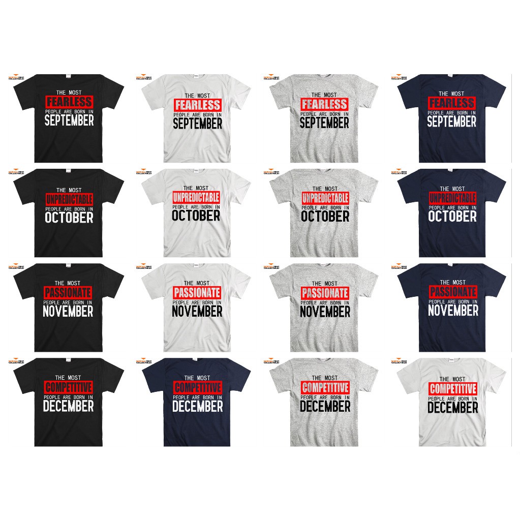 February The Most Intelligent Unisex Birth Month Statement Cotton Casual Round Neck T Shirt Shopee Philippines