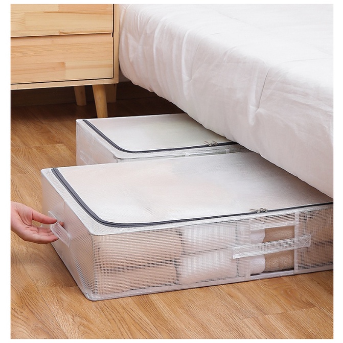 Foldable Organizer Box underbed Storage Box Pillow Duvet Cover Blanket