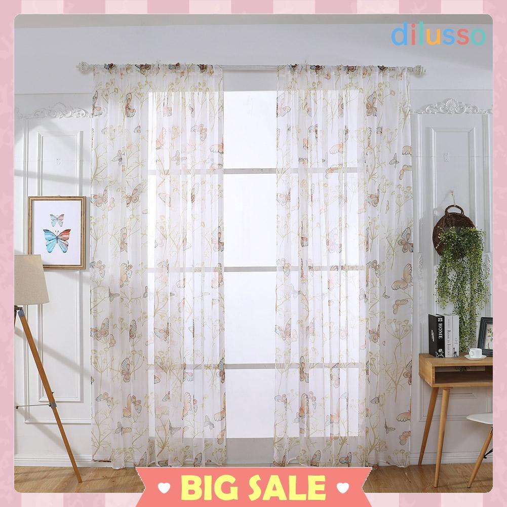 Letters Printed Home Blackout Tulle Curtains Living Room Bedroom Dinning Room Windows Home Drapes Shopee Philippines