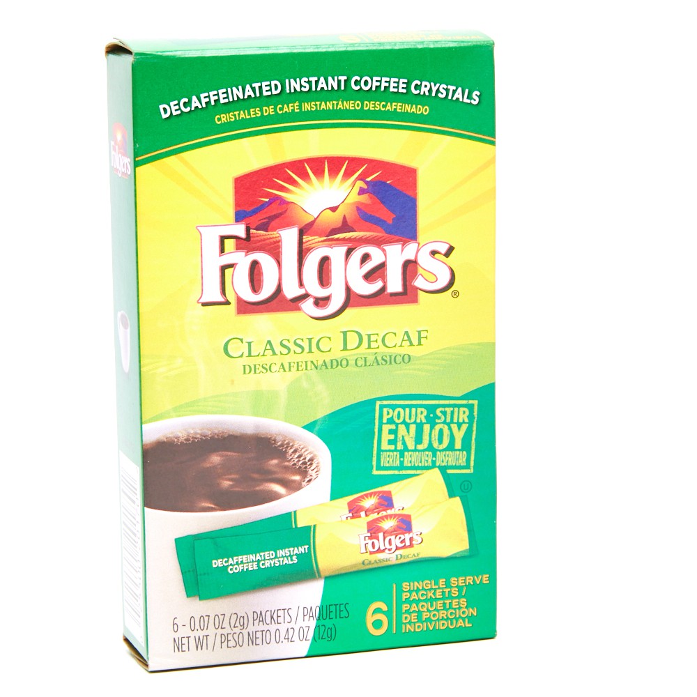 Folgers Coffee Classic Decaf Single Serve Packets 6 x 2 g | Shopee ...