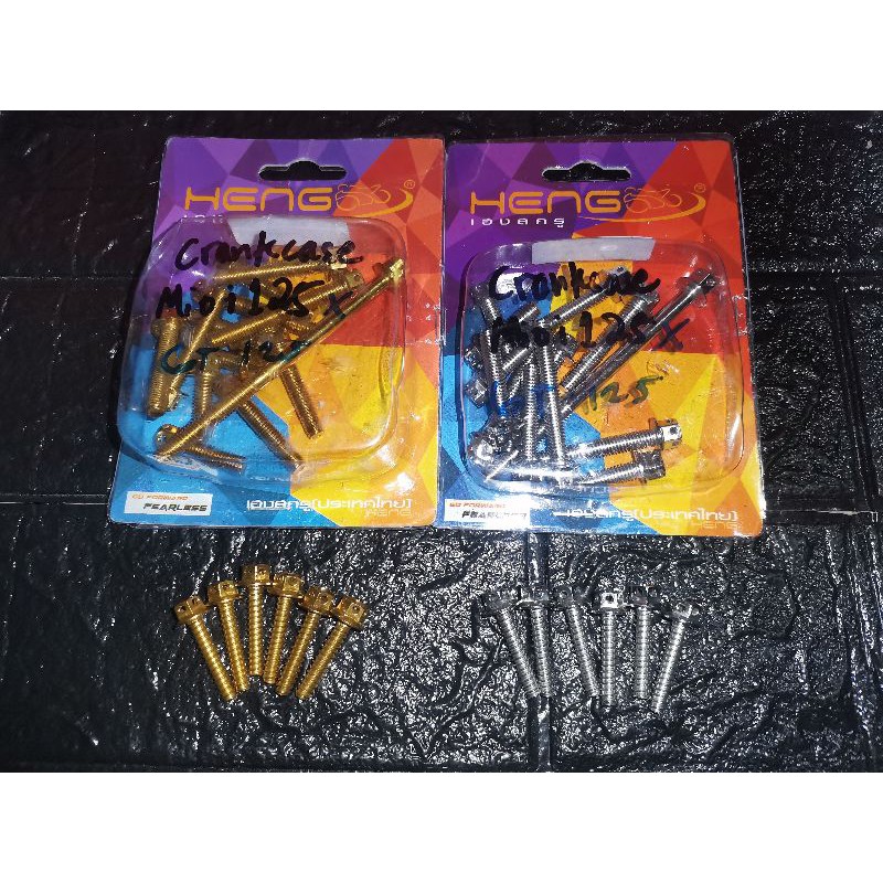 HENG CRANKCASE AND AIRBOX BOLTS SET MIO I 125/SOUL I 125 Shopee