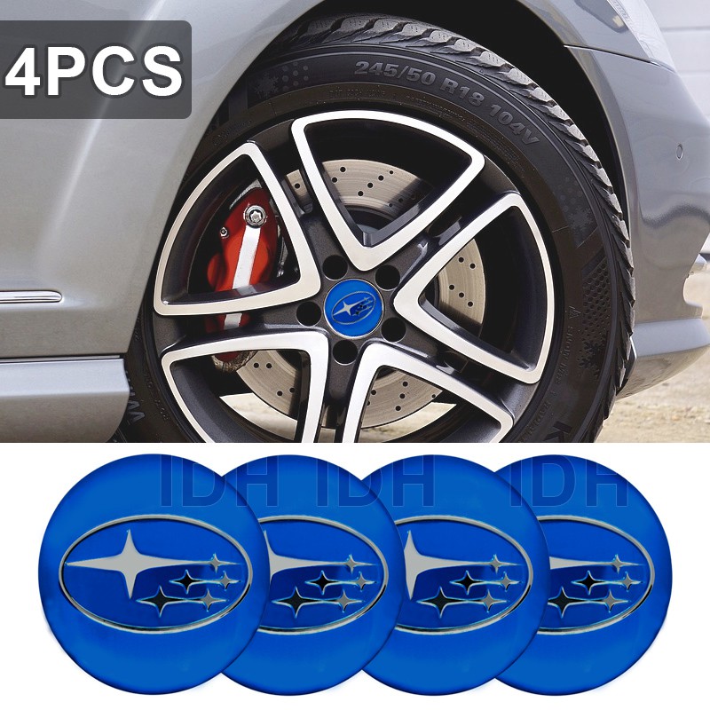 Motors SUBARU 4pcs Plastic Wheel Centre Caps with Alu Emblem 60mm/55mm