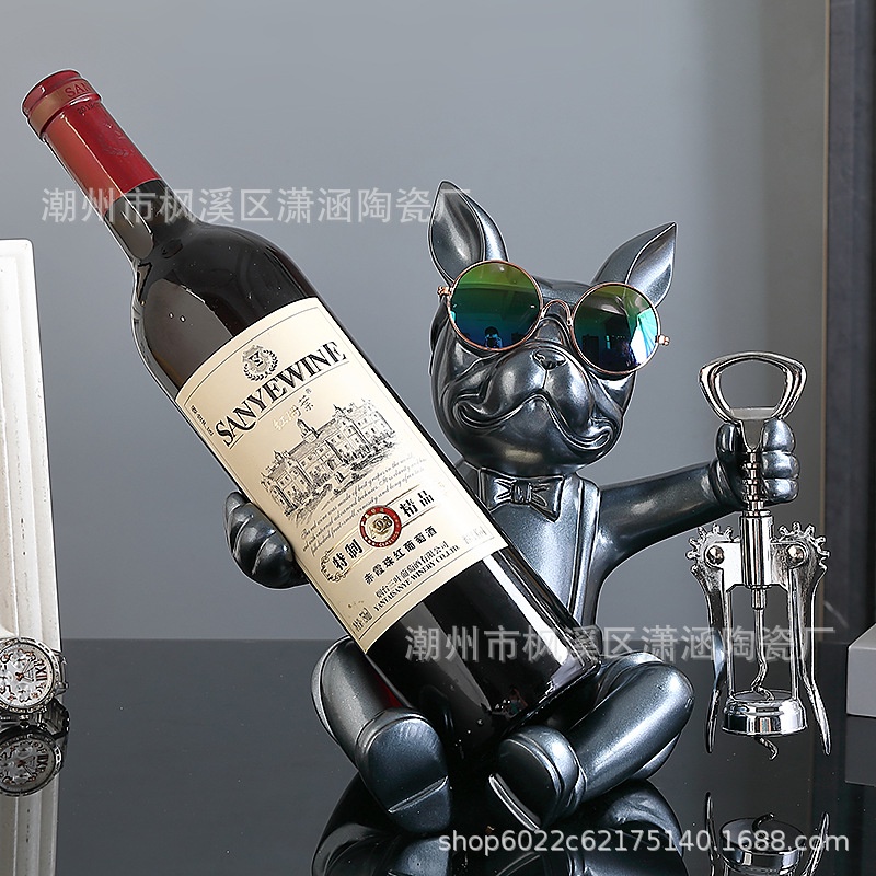 Rabbit Wine Rack Decorations Living Room Housewarming Gifts Light