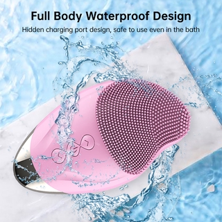 【2022 UPGRADE】Electric Facial Cleanser Deep Cleaning face Silicone Brush Sonic Facial Cleanser Heated Massager #6