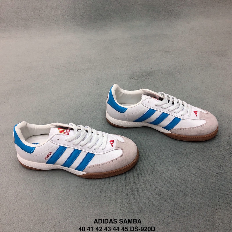 adidas samba white and blue