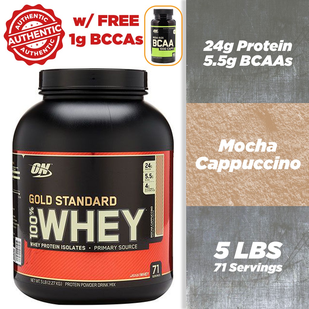Optimum Nutrition Gold Standard 100 Whey 5 Lbs With Free Optimum